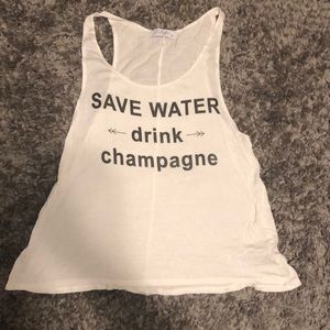 Save water drink champagne tank